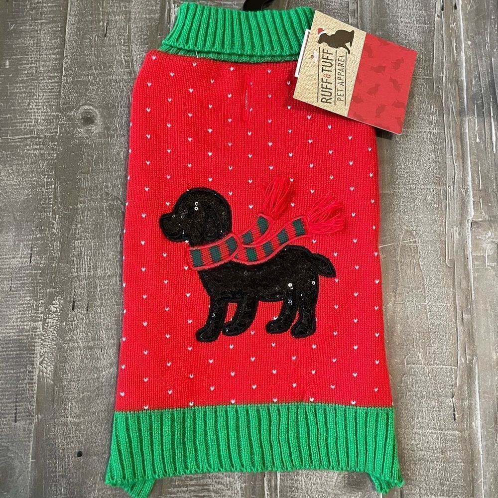 Dog Sweater Sequin Embellished Cable Knit